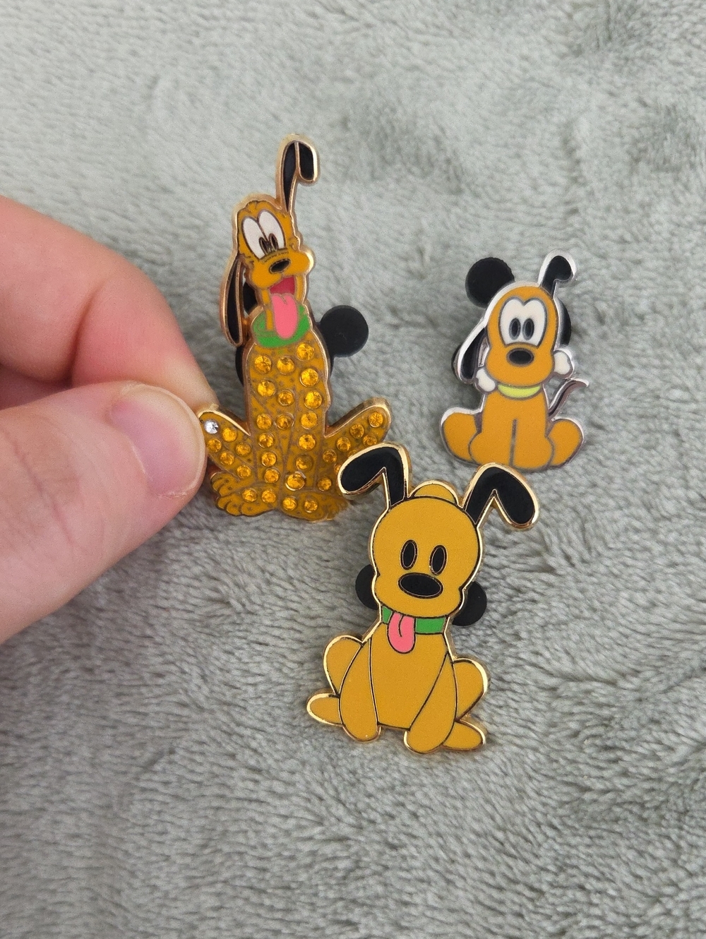 Pluto Enamel Dog Pin Set